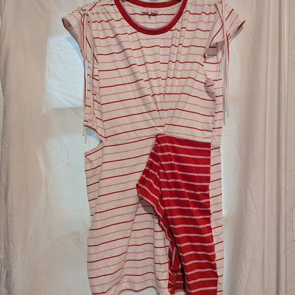 Parker White Pink Striped Island Combo XL Pre Owned Rent The Runway - Picture 2 of 7